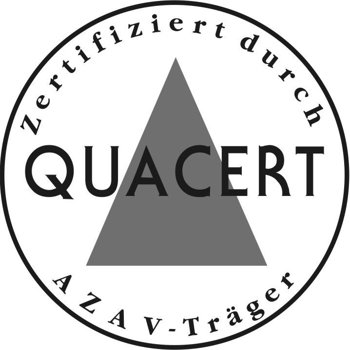 Zert Logo AZAV Trger grau